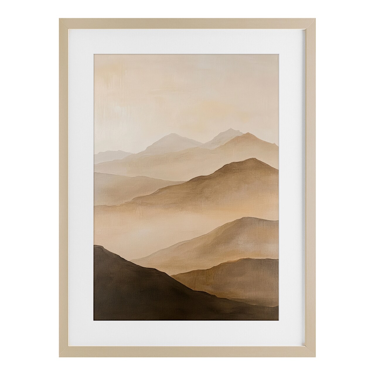 Stupell Industries Moody Mountains Foggy Landscape Framed Print Under Glass, design by Petal Prints Design